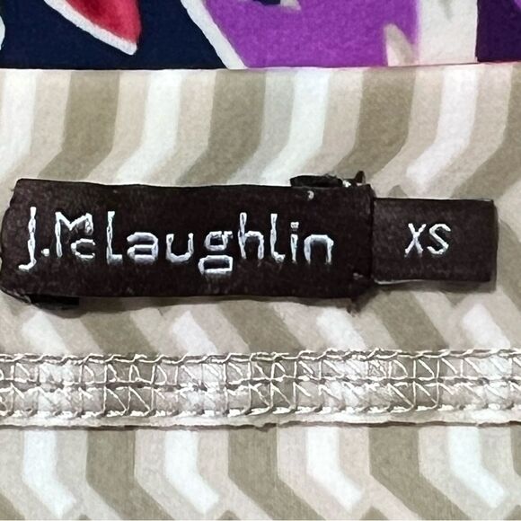 J McLaughlin Halle Reversible Scuba Skirt Sz XS Floral Preppy Resort Bloomcore - Picture 9 of 9